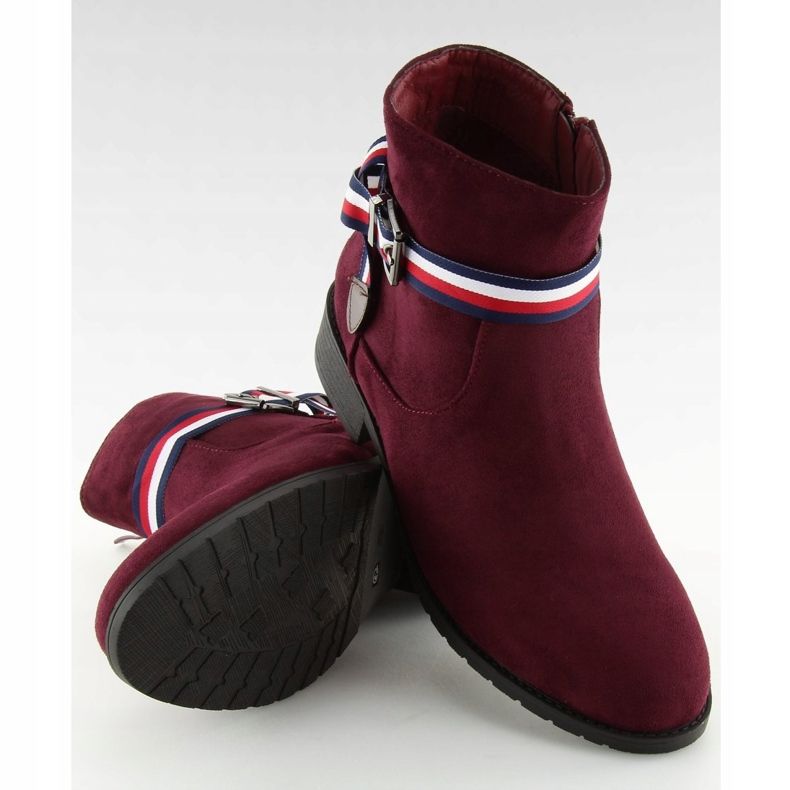 Chelsea marrom feminino com botas 99-150 vermelhas vermelho 2