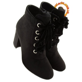 Botas pretas de amarrar com salto alto ZH781 preto 1 Botas pretas de amarrar com salto alto ZH781 preto 1