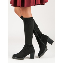 Botas de camurça preta preto 1