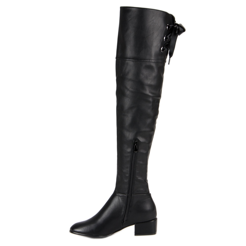 Botas de mosqueteiro pretas preto 1