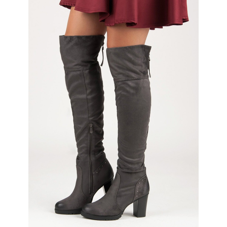 Botas femininas casuais VINCEZA cinza 1