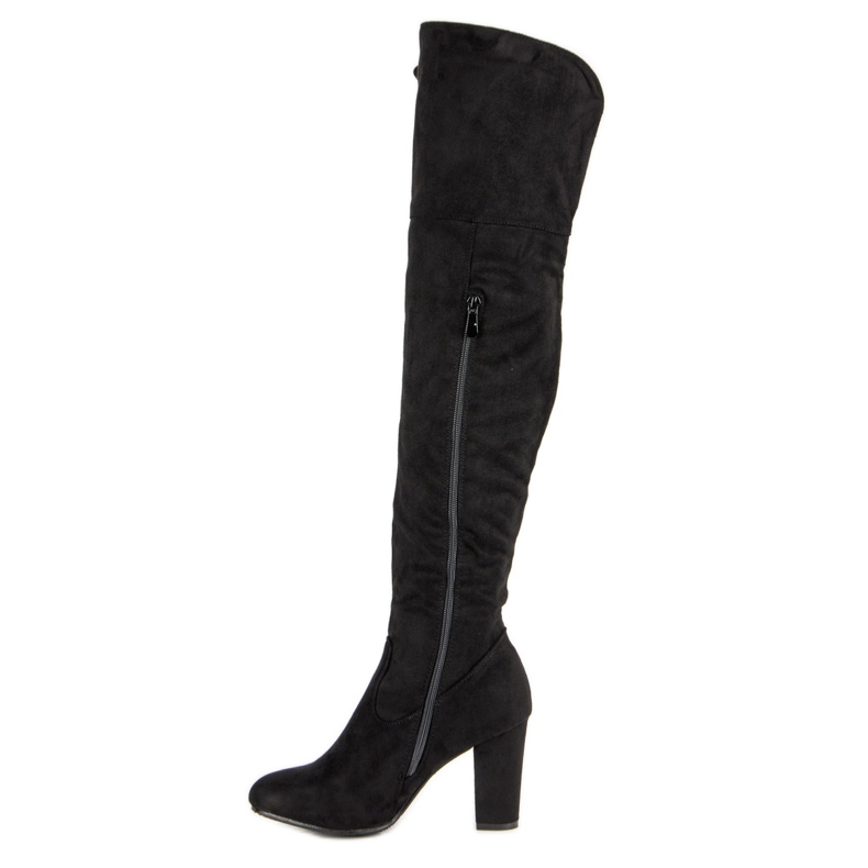 R'S Mosqueteiros de camurça preta preto 1