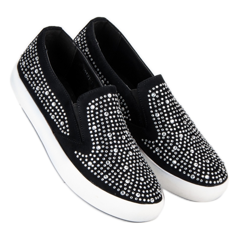 J. Star Slipons de tênis pretos 2