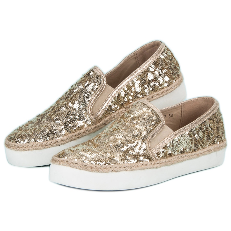 J. Star Tênis femininos elegantes amarelo 1