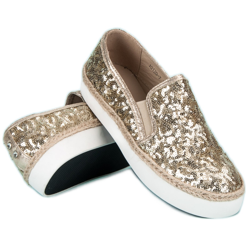 J. Star Tênis femininos elegantes amarelo 2