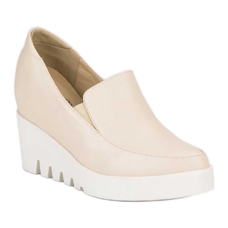 J. Star Sapatos de cunha elegantes marrom 1