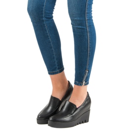 J. Star Sapatos de cunha elegantes preto 1