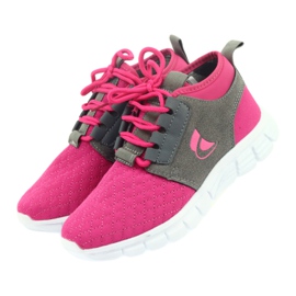 Calçados esportivos infantis Befado 516Y033 rosa cinza 4
