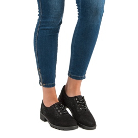 Sapatos de camurça pretos 1