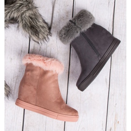 Seastar Botas de cunha cinza preto 1