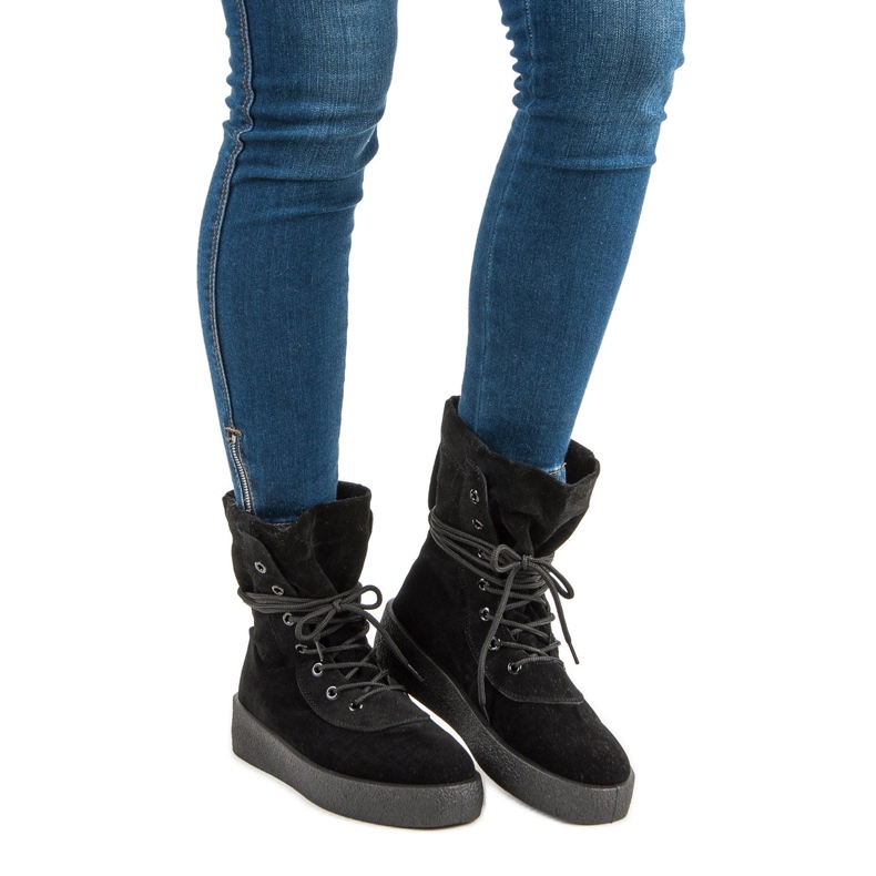 Botas de amarrar preto 1