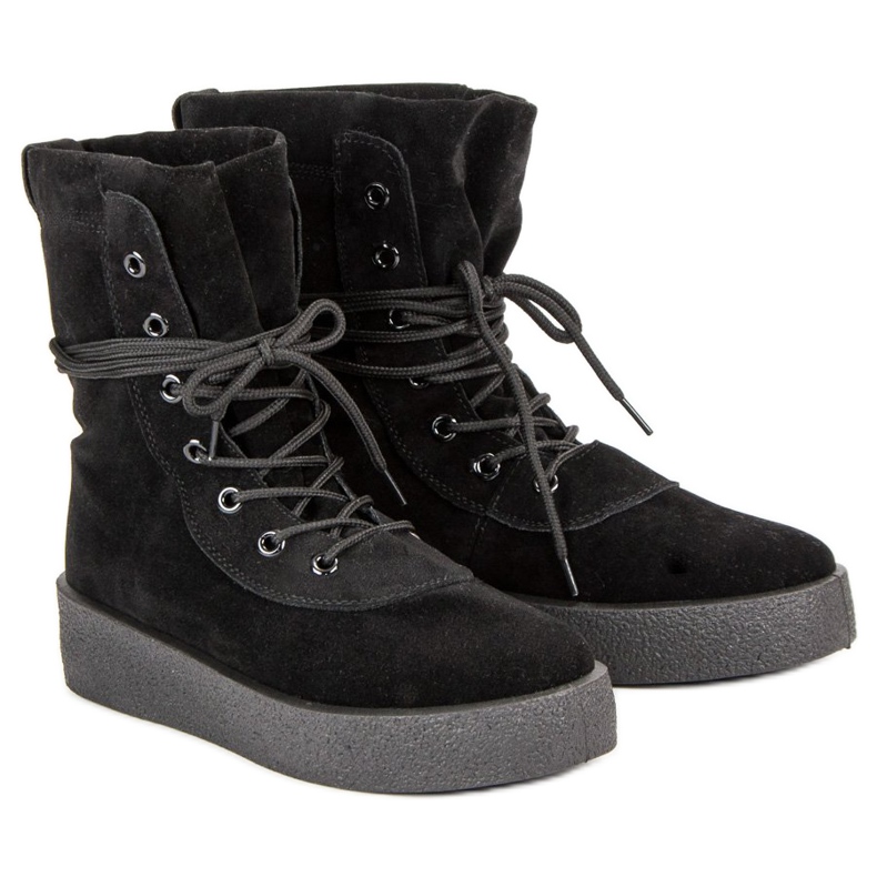 Botas de amarrar preto 2