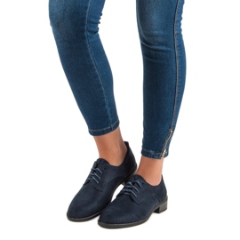 Marquiz Sapatos de amarrar azul marinho 1