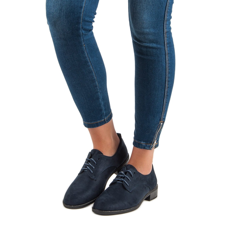 Marquiz Sapatos de amarrar azul marinho 1