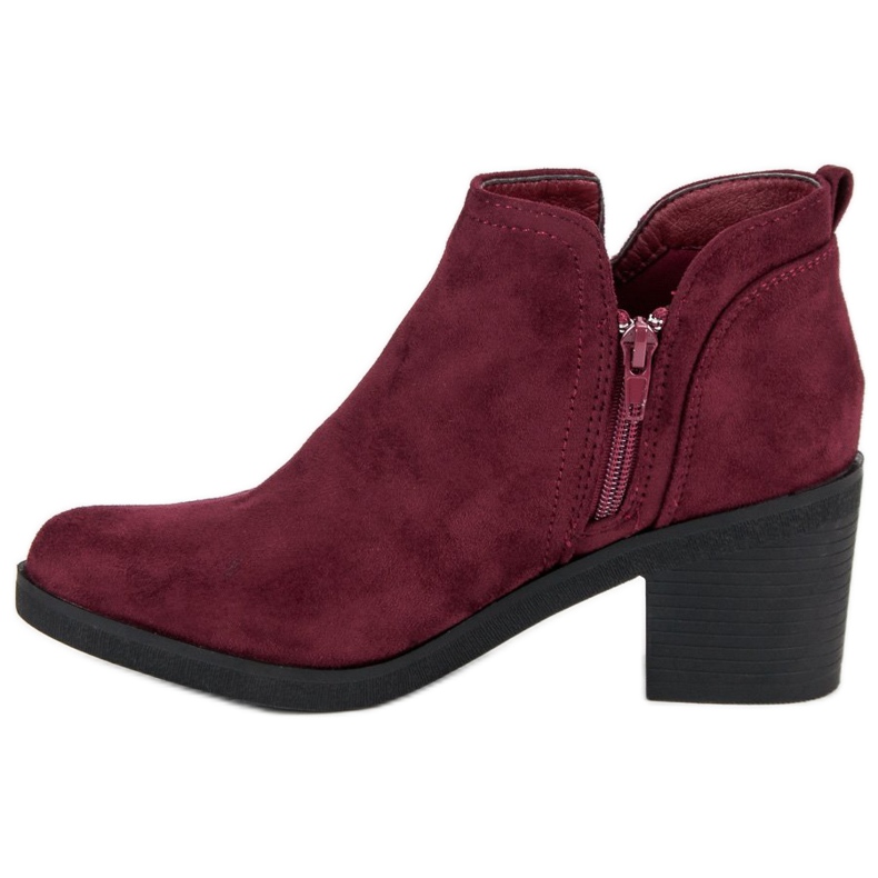 Ideal Shoes Botas de salto alto vermelho 1