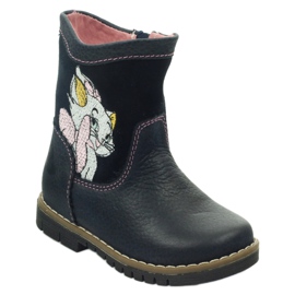 Ren But Botas de couro infantil com Kitty Ren, mas 1525 azul marinho 1