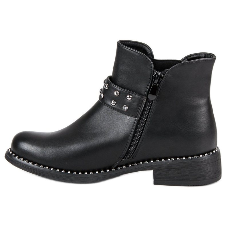 Erynn Botas femininas casuais preto 1