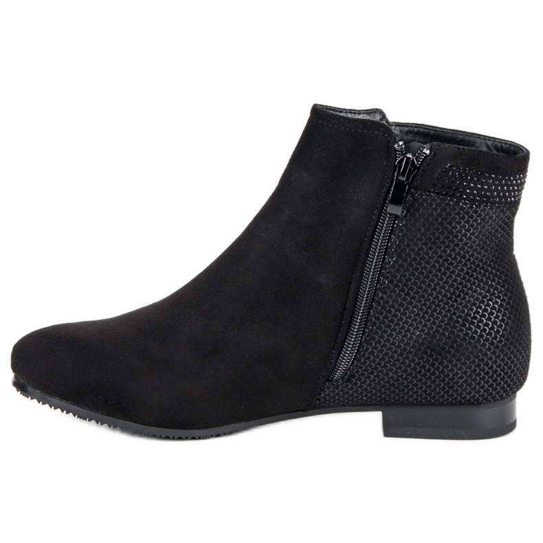 Botas pretas de cano baixo preto 1