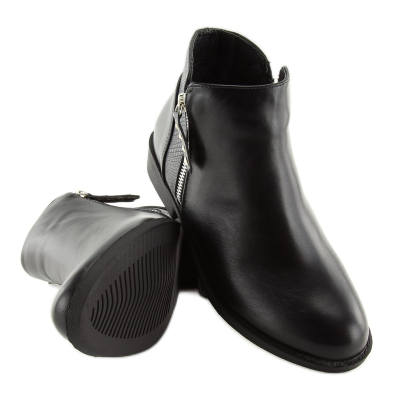 Botas pretas Chelsea para mulheres Q-33 pretas preto 2