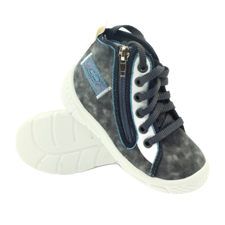 Sapatos infantis Befado, sapatilhas, chinelos 547x001 branco azul cinza 3