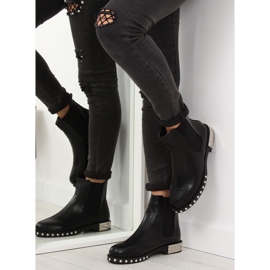 Botas pretas LY91 pretas Chelsea com tachas preto 2