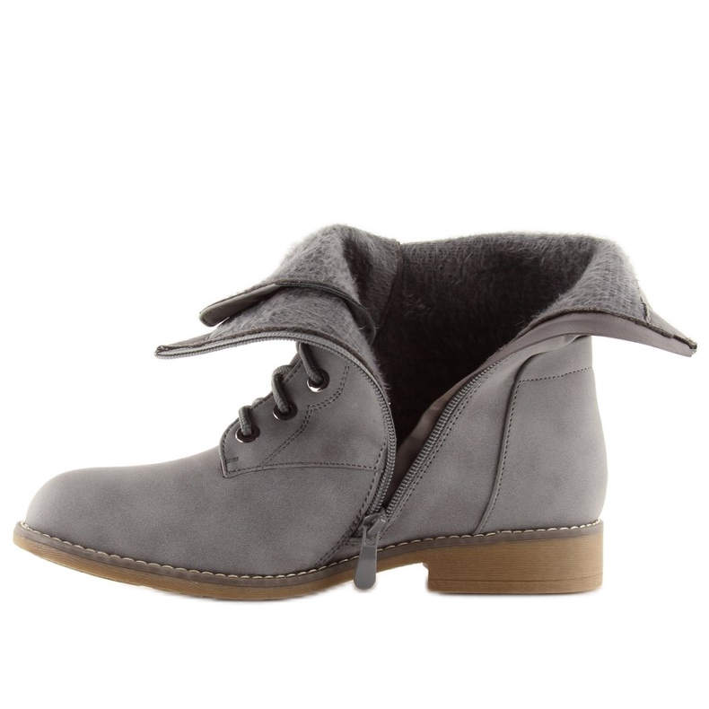 Botas de amarrar cinza workery 168-177 Gray 2 Botas de amarrar cinza workery 168-177 Gray 2