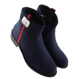 Botas de camurça, azul marinho 100-913B0-2 Azul 1