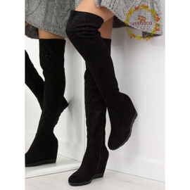 Botas pretas K-59 de cunha preta preto 1