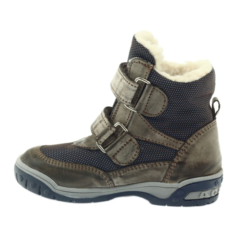 Botas de couro com botas de membrana Bartuś bege azul marinho 2 Botas de couro com botas de membrana Bartuś bege azul marinho 2