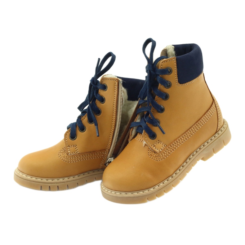 Botas de madeira BARTUŚ Camel amarelo azul marinho 5