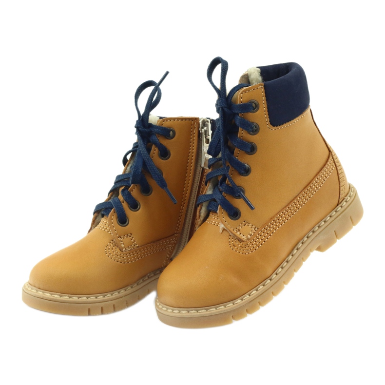 Botas de madeira BARTUŚ Camel amarelo azul marinho 4
