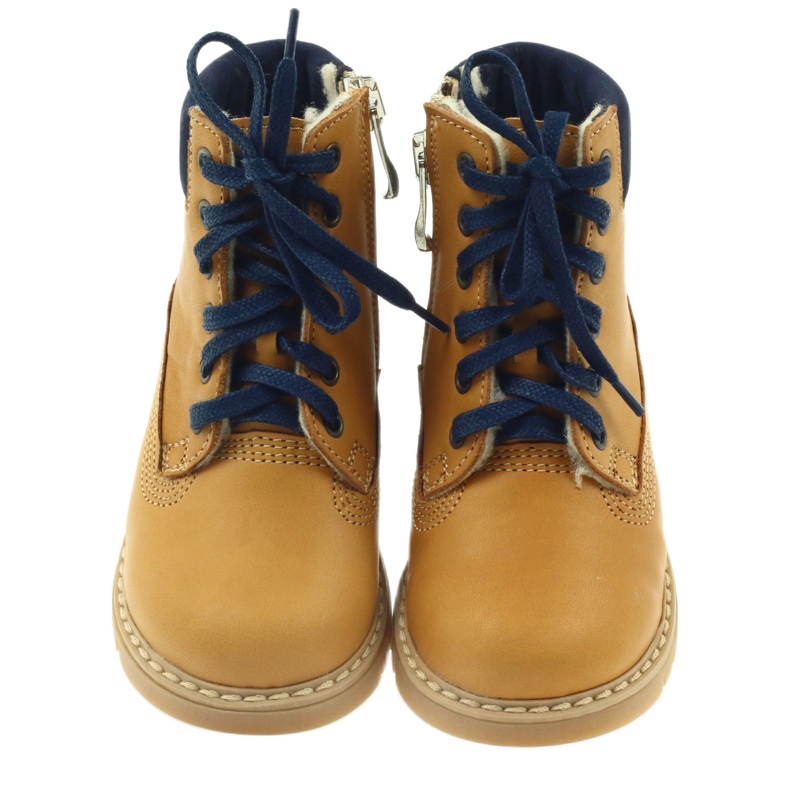 Botas de madeira BARTUŚ Camel amarelo azul marinho 3