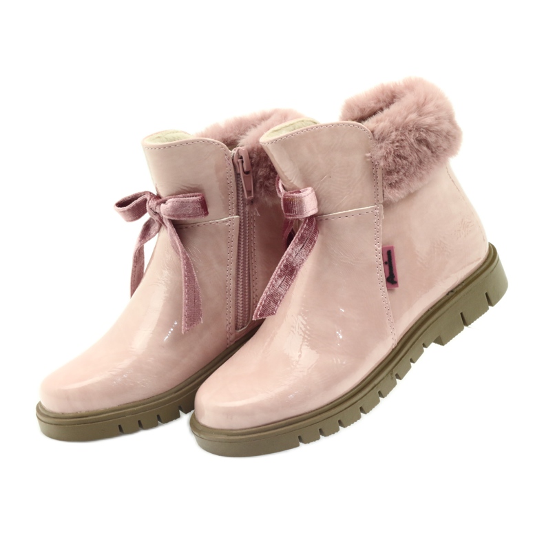 American Club Botas americanas botinhas botas de inverno 18015 rosa 2