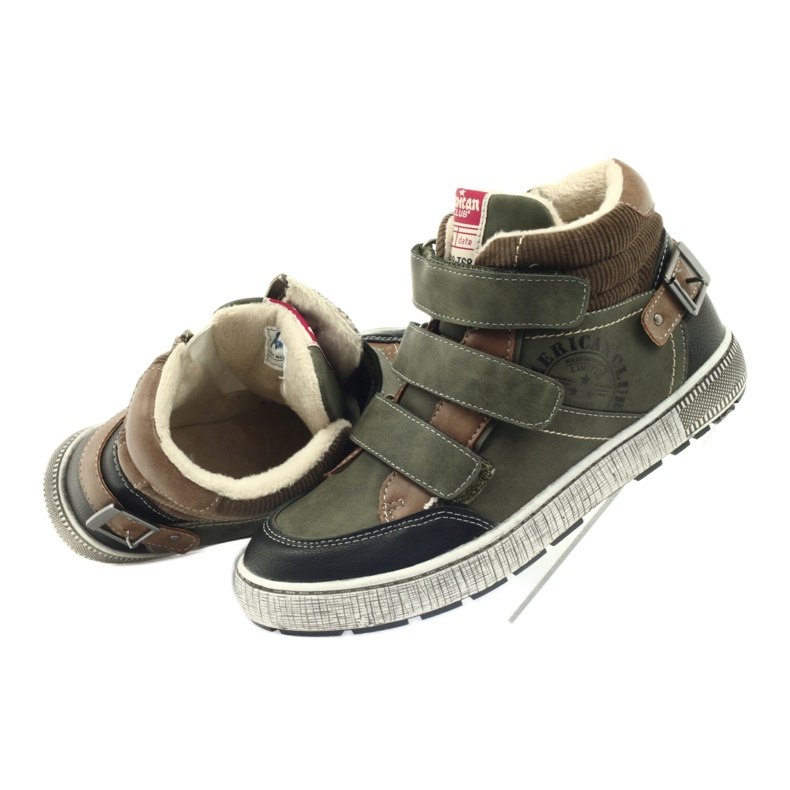 Calçados esportivos de inverno verdes American Club 17779 preto marrom 4