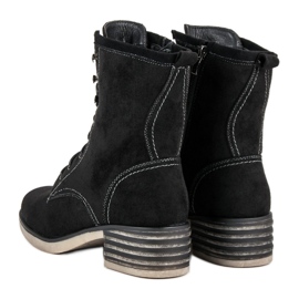 Filippo Trabalhadores de camurça preta preto 2