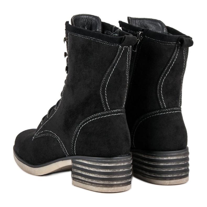 Filippo Trabalhadores de camurça preta preto 2