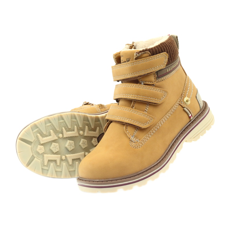 American Club Botas de velcro 708121 castanho amarelo 4