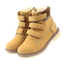 American Club Botas de velcro 708121 marrom amarelo 3