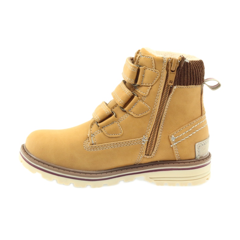 American Club Botas de velcro 708121 castanho amarelo 2