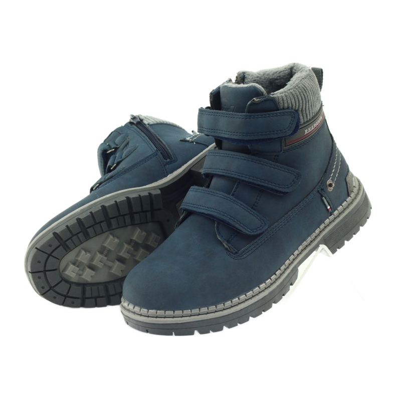 American Club Botas de velcro 708121 cinza azul marinho 4