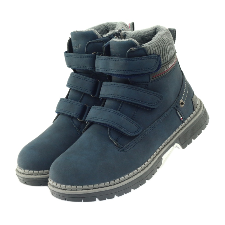 American Club Botas de velcro 708121 cinza azul marinho 3