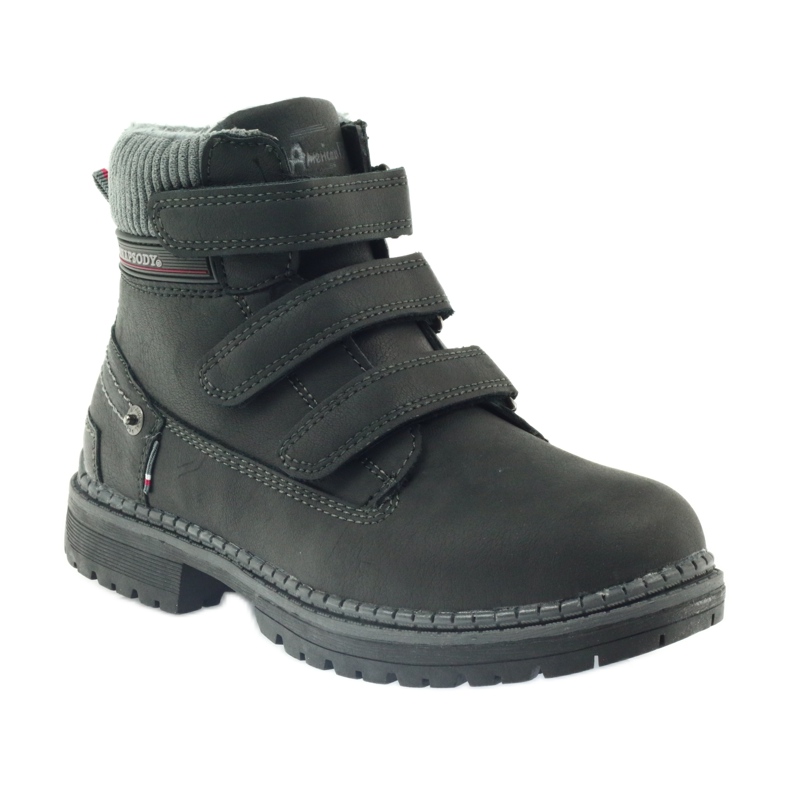 American Club Botas de velcro 708121 preto cinza 1