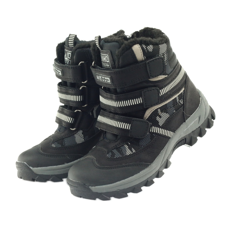 American Club Botas americanas botas botas de inverno 87433 pretas branco preto cinza 3