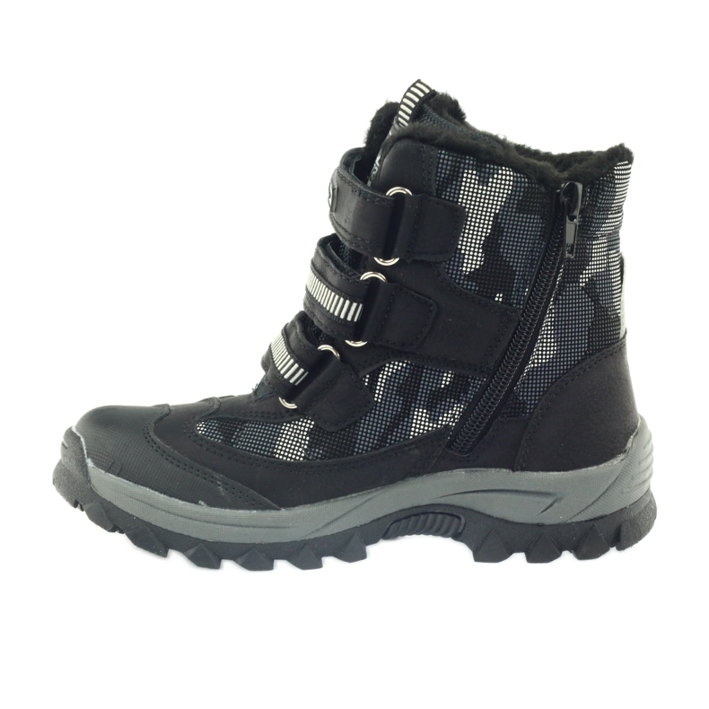 American Club Botas americanas botas botas de inverno 87433 pretas branco preto cinza 2