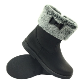 American Club Botas de cano altas americanas de inverno com pele preto 3