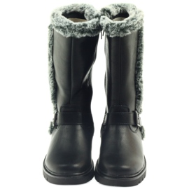 American Club Botas pretas compridas com pele preto 2