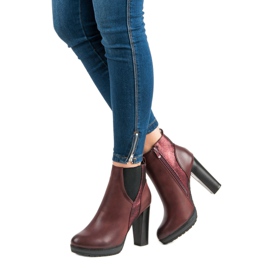 Erynn Botas cor de vinho sensuais vermelho 1