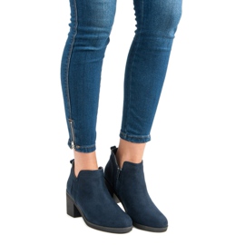 Ideal Shoes Botas de salto alto azul 1
