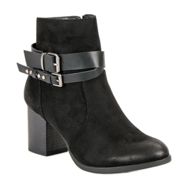 Botas elegantes de salto alto preto 2