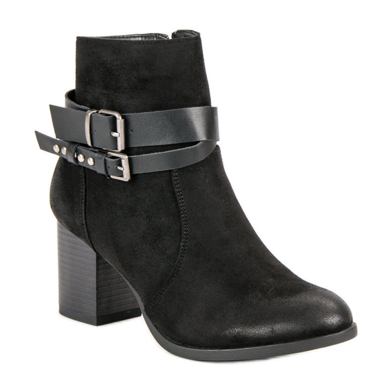 Botas elegantes de salto alto preto 2